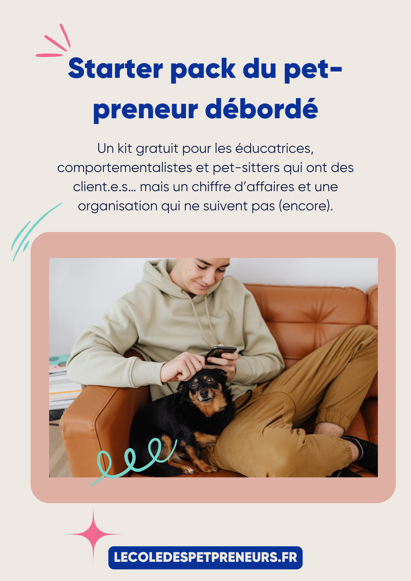 Page de présentation du starter pack pour pet-preneurs débordés